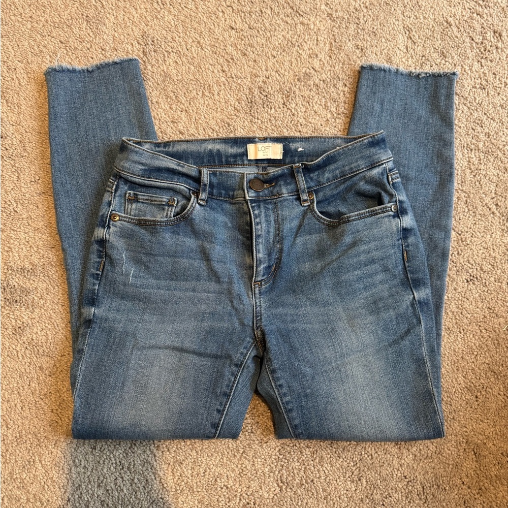 LOFT Mid-Wash Ankle Jeans